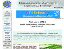 Tablet Screenshot of ijaet.org